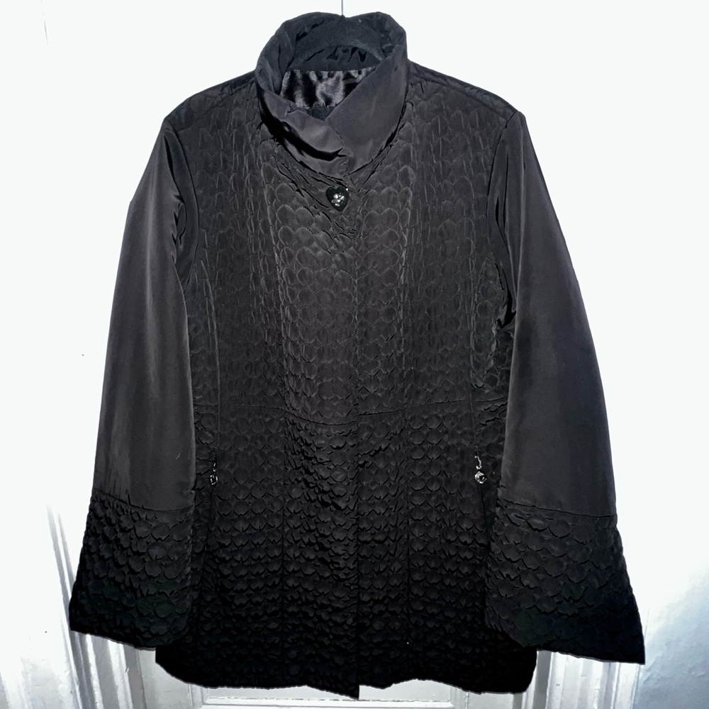 Betsey Johnson Quilted Coat with Bell Sleeves